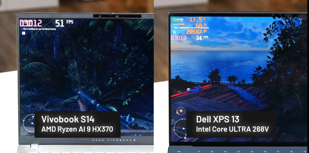 Far Cry 6 Core Ultra 268V vs Ryzen AI 9 HX 370